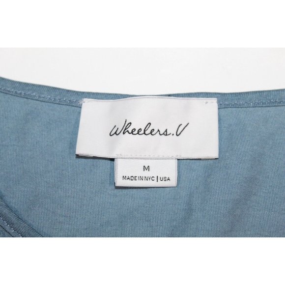 Wheelers.V  Cali Washed Blue Tee T Shirt Men's Sz M Short Sleeve - Picture 4 of 5